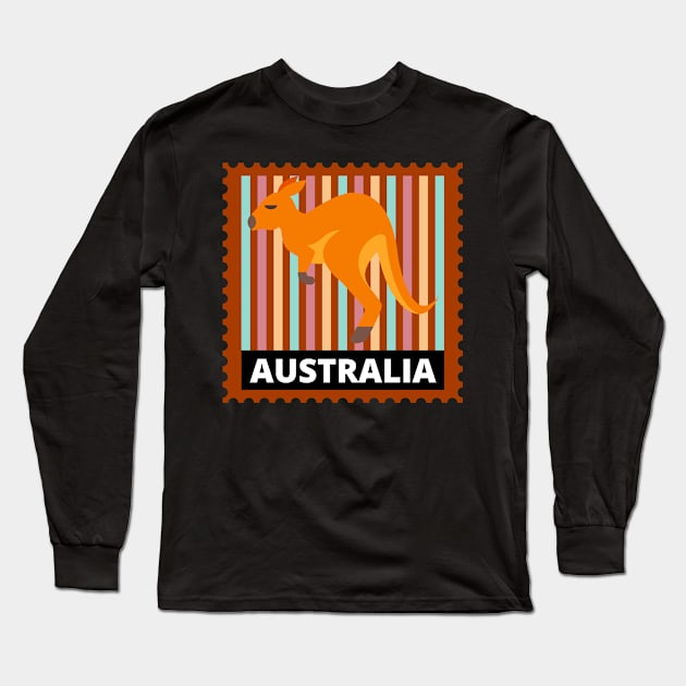 Australian Stamp Long Sleeve T-Shirt by JaunzemsR